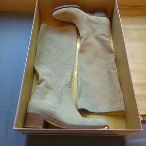 Miu Miu tan suede boots size 38